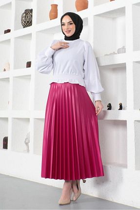 دامن حجاب صورتی بافتنی giyze - کد 925933907