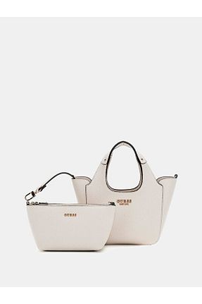 کیف دستی سفید زنانه چرم مصنوعی Guess - کد 922156871