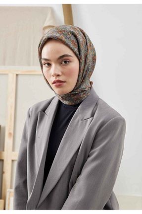 روسری قهوه ای پلی استر Fresh - کد 690711454