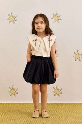 دامن سرمه ای بچه گانه بافتنی Fahhar Kids - کد 926038061