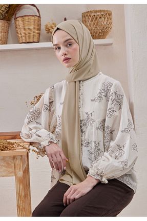 شال بژ زنانه پنبه ای Fresh - کد 750079342
