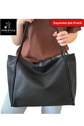 کیف دوشی مشکی زنانه چرم مصنوعی mnb style stilinizi yansıtın - کد 902976640