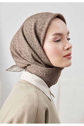 روسری قهوه ای پلی استر Fresh - کد 690707634