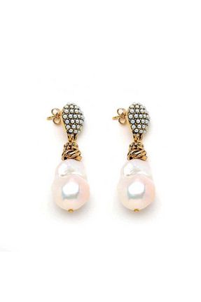 گوشواره مروارید طلائی Mon Reve - کد 379967457