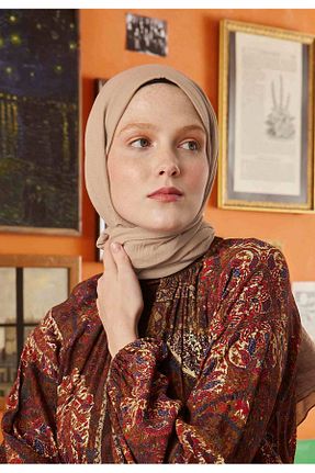 شال قهوه ای زنانه پنبه ای Fresh - کد 759937335