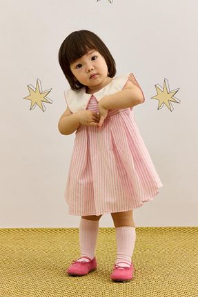 لباس صورتی بچه گانه بافتنی Fahhar Kids - کد 926037896
