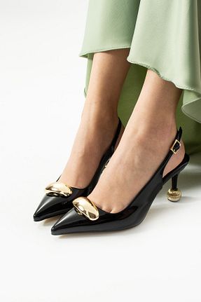 کفش استایلیتو مشکی پاشنه نازک Güllü Shoes - کد 925952219