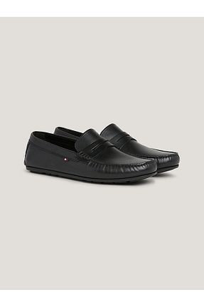 کفش لوفر مشکی مردانه چرم خالص Tommy Hilfiger - کد 924244416