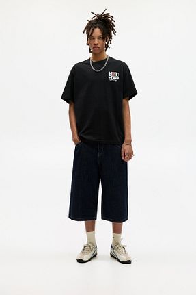 تیشرت مشکی مردانه Relaxed Pull & Bear - کد 925446998