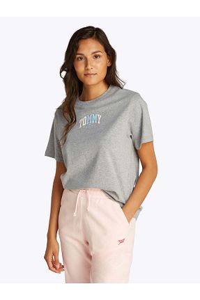 تیشرت طوسی زنانه رگولار Tommy Hilfiger - کد 925953321
