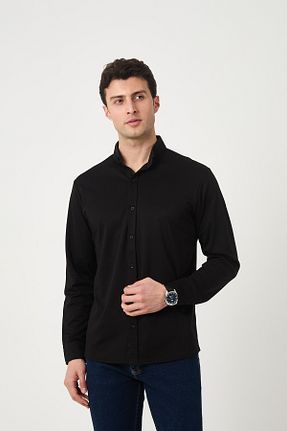 پیراهن مشکی مردانه گشاد SILVANO - کد 925953955