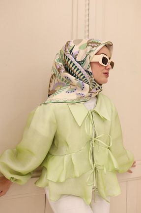 روسری سبز İpek Tivil Silk Home - کد 922386210