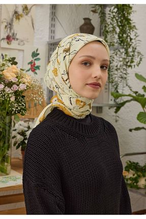 روسری زرد پلی استر Fresh - کد 834181458