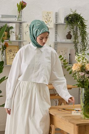 روسری سرمه ای پلی استر Fresh - کد 823827624