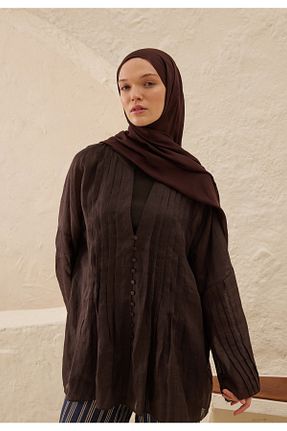 شال قهوه ای زنانه ویسکون Fresh - کد 833112915