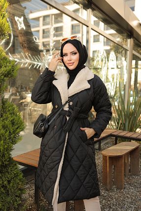 کاپشن حجاب مشکی زنانه رگولار giyze - کد 925966925