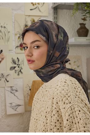 شال سرمه ای زنانه ابریشم Fresh - کد 834015669