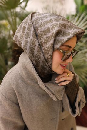 روسری خاکی İpek Tivil Silk Home - کد 881273995