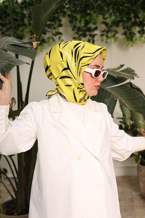 روسری زرد İpek Tivil Silk Home - کد 833967953