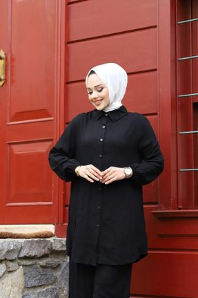 پیراهن حجاب مشکی زنانه اورسایز Genel Markalar - کد 925970977