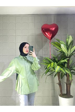 پیراهن حجاب خاکی زنانه اورسایز MISRA GİYİM AYSEL ATEŞ - کد 925973226