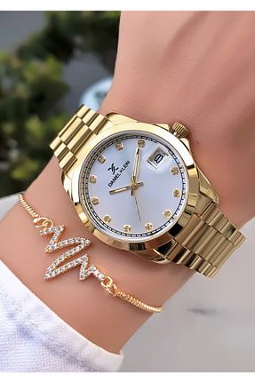 ساعت مچی طلائی زنانه 37 میلی متر Daniel Klein - کد 840920457