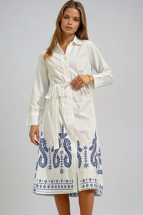 لباس سفید زنانه بافتنی VAGGON - کد 926062805