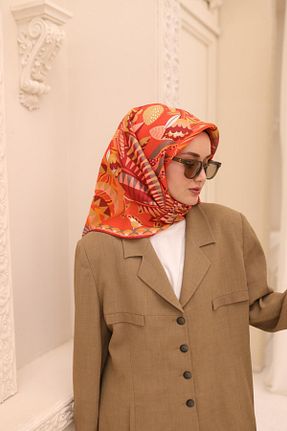 روسری زرشکی İpek Tivil Silk Home - کد 921674973