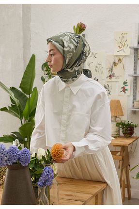 روسری سبز پلی استر Fresh - کد 828078622