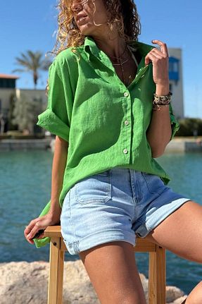 بلوز سبز زنانه ساده Güneşkızı - کد 925986591