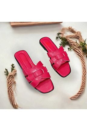 دمپائی صورتی زنانه چرم مصنوعی MARİSSA - کد 926000976