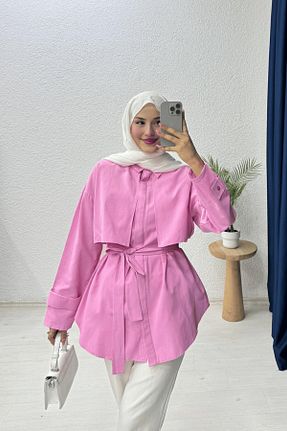 پیراهن صورتی زنانه اورسایز lurex moda - کد 926002373