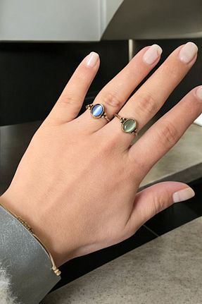 انگشتر جواهر رنگی زنانه NBS Beautiful Naturel Stones - کد 925993397