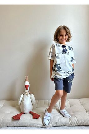 ست بالاتنه و پائین تنه سفید بچه گانه بافت patriko tekstil - کد 926080539