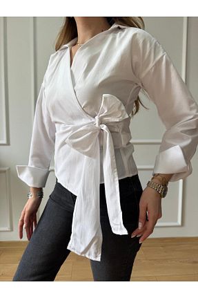 پیراهن سفید زنانه رگولار Size Özgü - کد 925994193