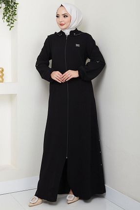 مانتو بلند حجاب مشکی زنانه hafsamina - کد 925998406