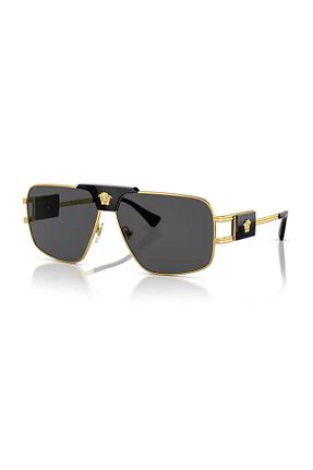 عینک آفتابی طلائی مردانه 63 Versace - کد 686597493