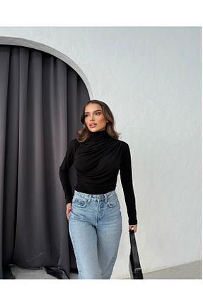 بلوز مشکی زنانه ساده peri tower - کد 882453503
