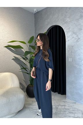 ست بالاتنه و پائین تنه سرمه ای زنانه بافتنی My Blog - کد 925998853