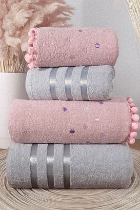 حوله صورتی پنبه ای Miss Paris Home - کد 887012362