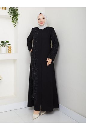 کلاه و ابایا مشکی زنانه پنبه ای ELBİSHE - کد 926028170