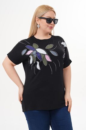 بلوز سایز بزرگ مشکی زنانه سایز بزرگ Siyezen - کد 926028185
