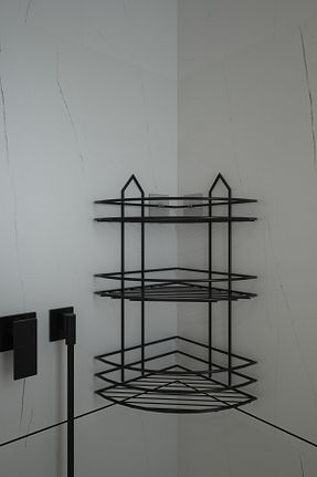 قفسه حمام مشکی فلزی KapKacakAl - کد 926027770