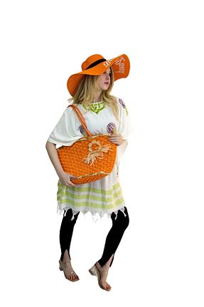 کیف ساحلی رنگی زنانه حصیر Bay Şapkacı - کد 926052538