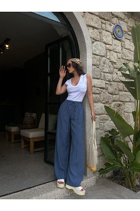 شلوار سرمه ای زنانه بافتنی minaaise - کد 921595612