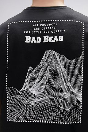 تیشرت مشکی مردانه رگولار Bad Bear - کد 924437705
