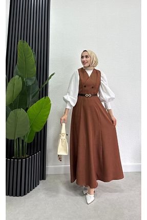 لباس حجاب قهوه ای زنانه Jile BRN IŞIK TESETTÜR - کد 926082116