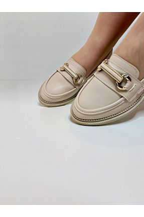 کفش لوفر بژ زنانه چرم مصنوعی AHOORA SHOE - کد 901389629