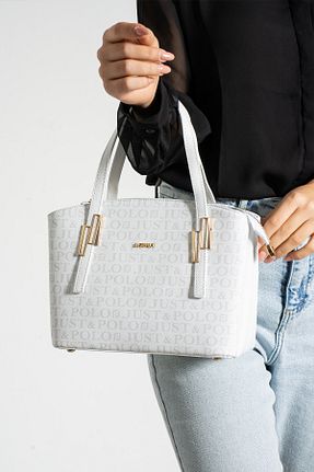 کیف دوشی سفید زنانه چرم مصنوعی Just Polo - کد 926093926