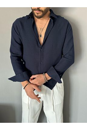 پیراهن سرمه ای مردانه رگولار THEMANN - کد 926088134
